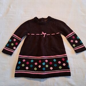 Marshall's girls 12 months brown knit dress